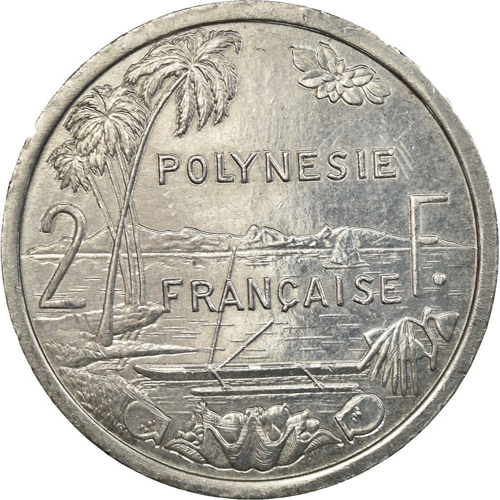Münze, French Polynesia, 2 Francs, 1996, Paris, SS, Aluminium, KM:10