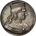Francja, Medal, Clovis II, Historia, Caqué, AU(55-58), Miedź