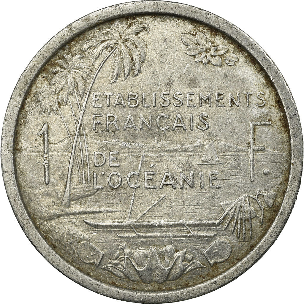 Coin, FRENCH OCEANIA, Franc, 1949, EF(40-45), Aluminum, KM:2