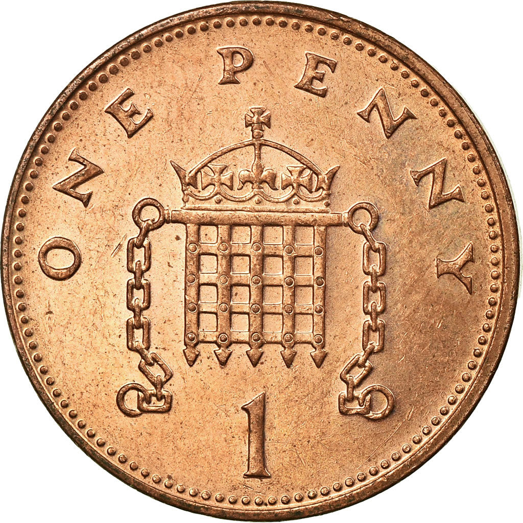 Coin, Great Britain, Elizabeth II, Penny, 1992, EF(40-45), Copper Plated Steel