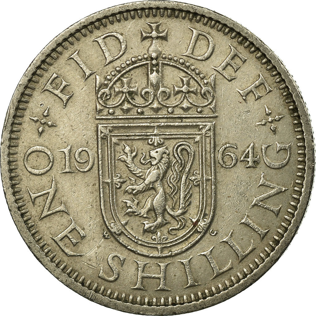 Coin, Great Britain, Elizabeth II, Shilling, 1964, EF(40-45), Copper-nickel