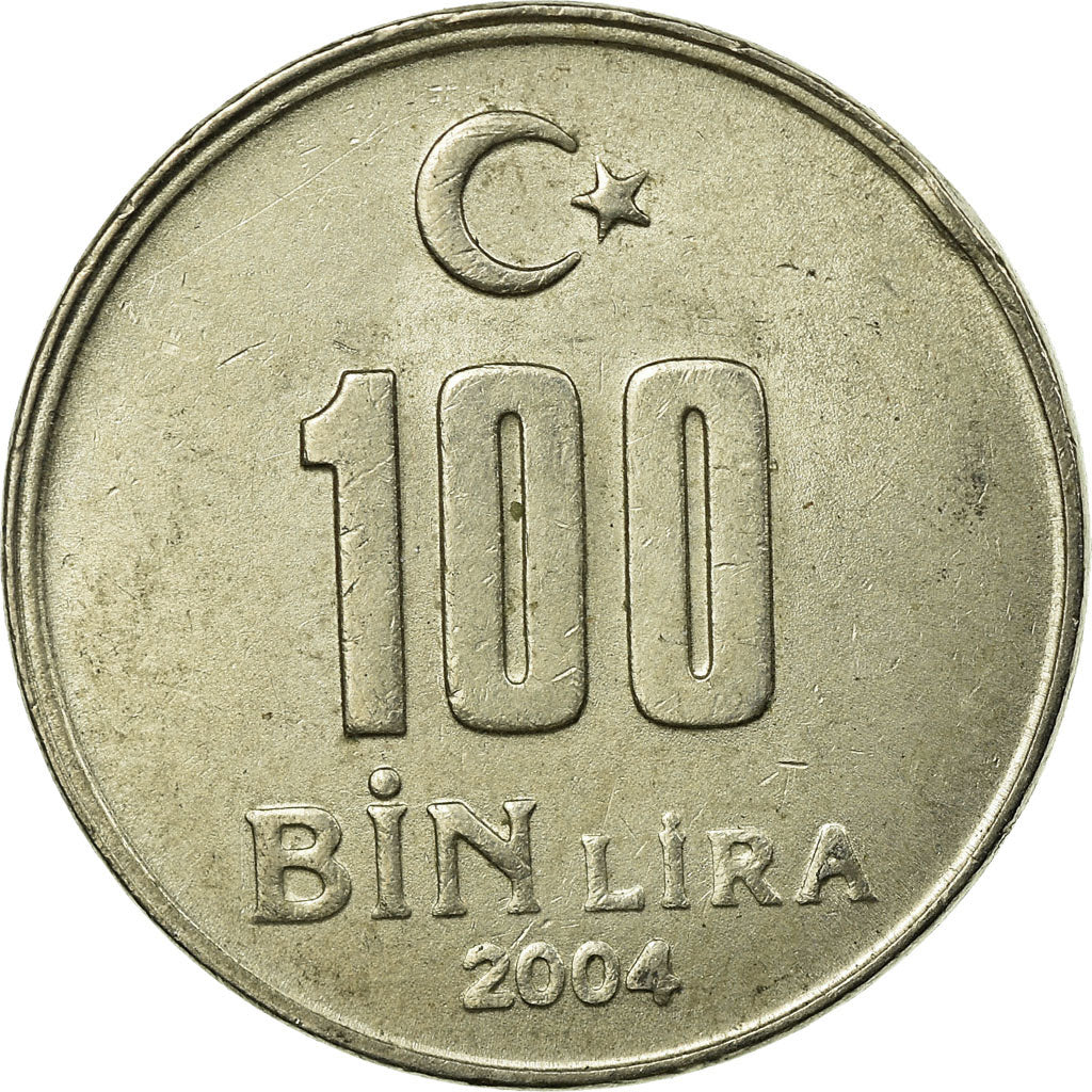 Moeda, Turquia, 100000 Lira, 100 Bin Lira, 2004, Istanbul, EF(40-45)
