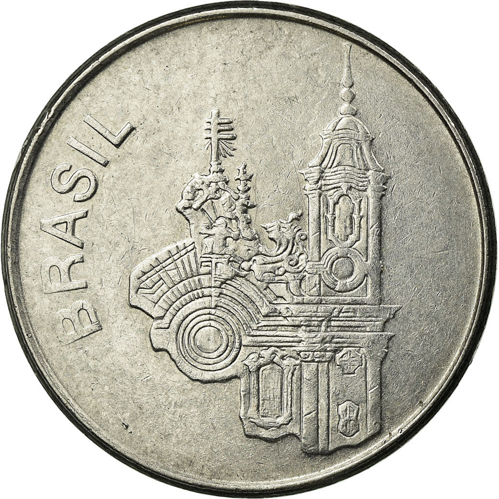 Coin, Brazil, 20 Cruzeiros, 1982, EF(40-45), Stainless Steel, KM:593.1