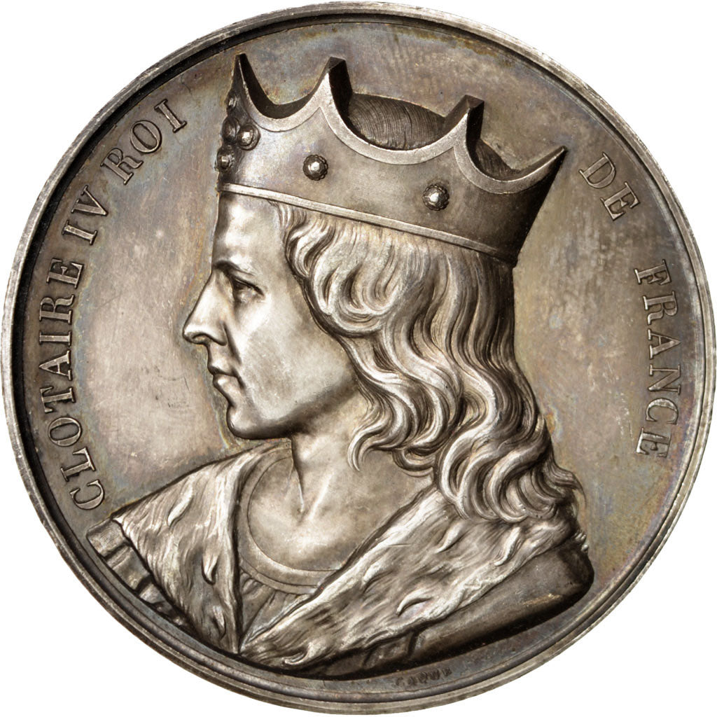 France, Medal, Clotaire IV, History, Caqué, AU(55-58), Copper