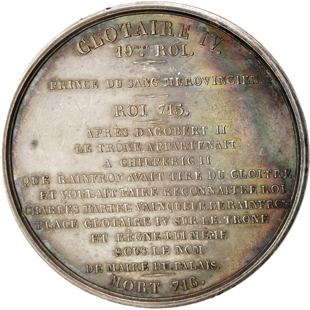 France, Medal, Clotaire IV, History, Caqué, AU(55-58), Copper