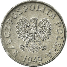 Coin, Poland, 2 Grosze, 1949, EF(40-45), Aluminum, KM:40