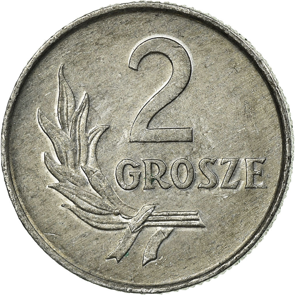 Coin, Poland, 2 Grosze, 1949, EF(40-45), Aluminum, KM:40