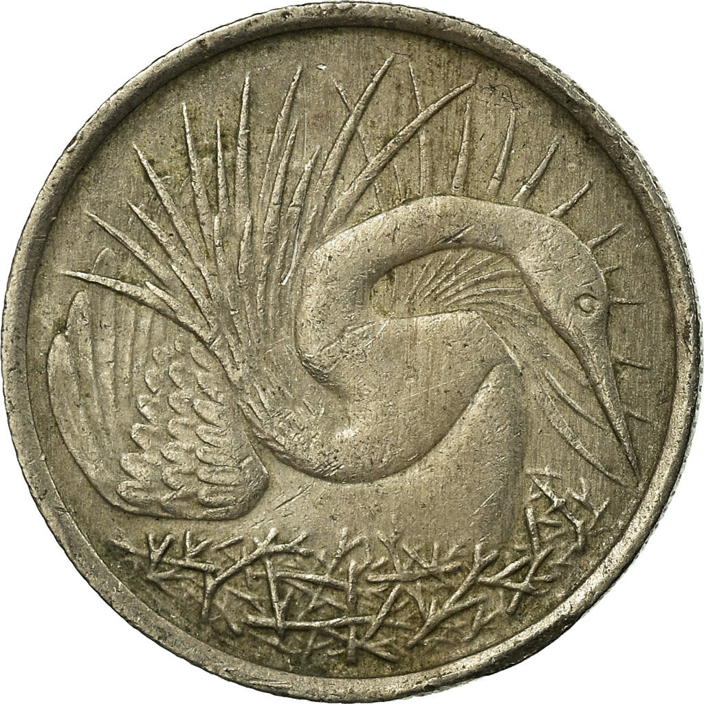 Moeda, Singapura, 5 Cents, 1967, Singapore Mint, EF(40-45), Cobre-níquel, KM:2