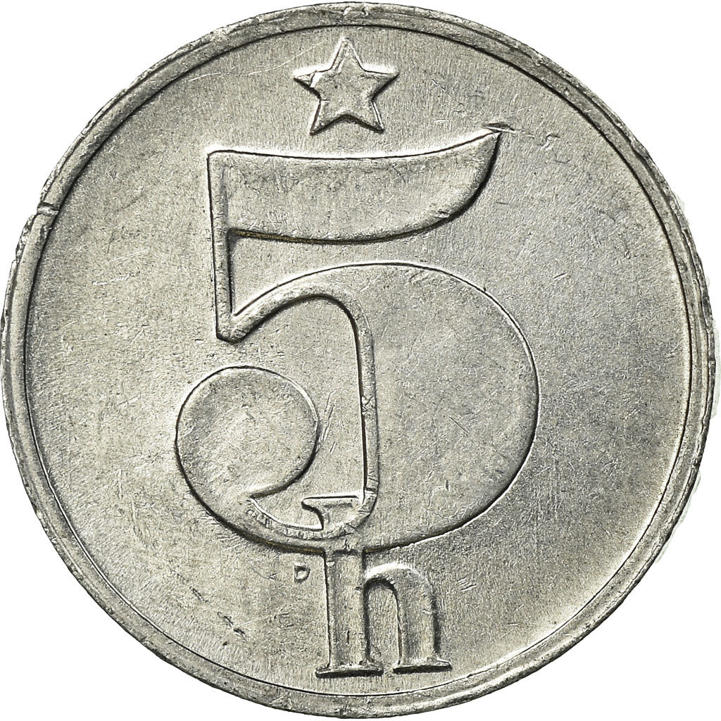 Moeda, Checoslováquia, 5 Haleru, 1978, EF(40-45), Alumínio, KM:86