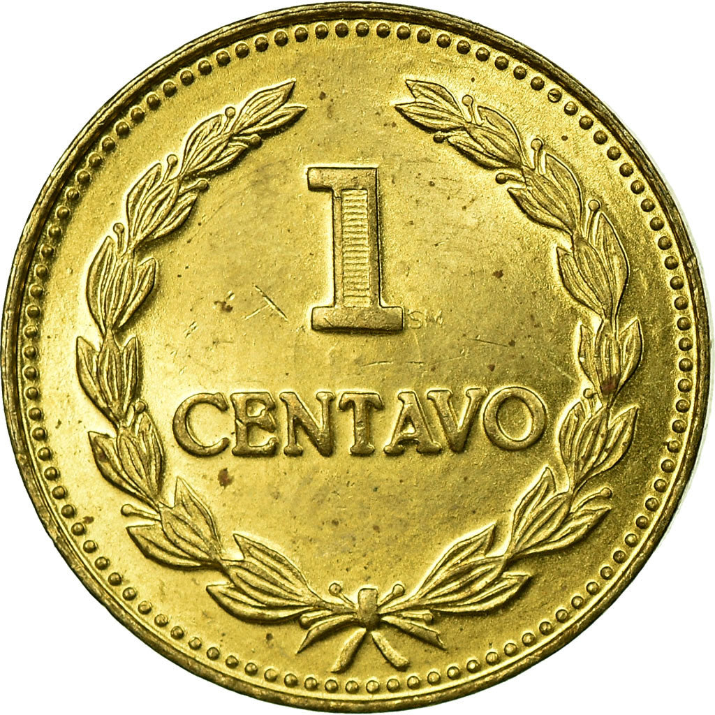 Moneda, El Salvador, Centavo, 1981, Guatemala City, Guatemala, EBC, Latón