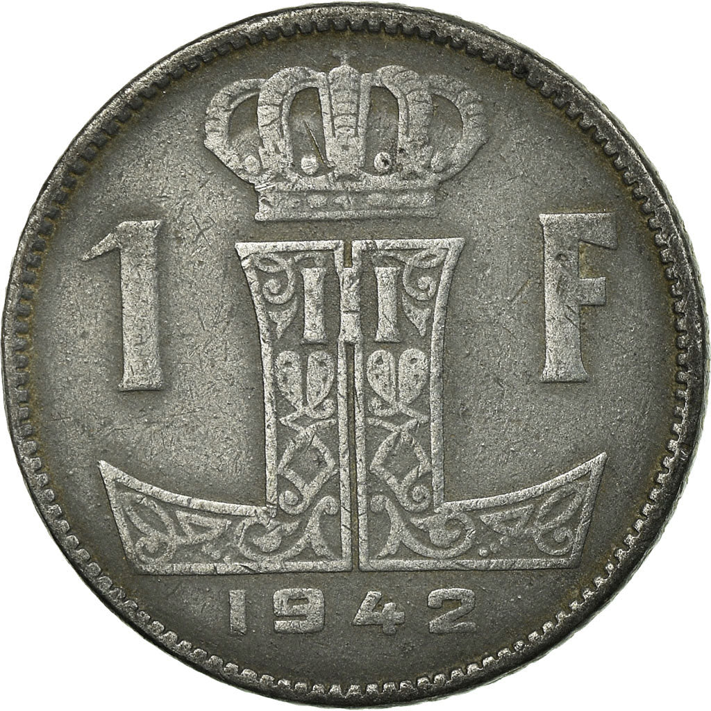 Coin, Belgium, Franc, 1942, EF(40-45), Zinc, KM:127