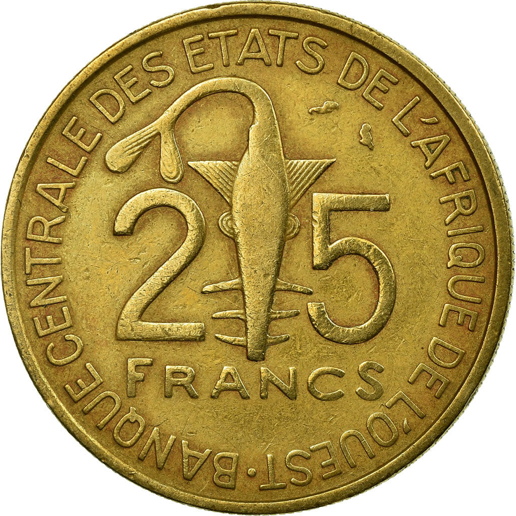 Munten, West Afrikaanse Staten, 25 Francs, 1971, ZF, Aluminum-Bronze, KM:5