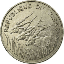 Moeda, Chade, 100 Francs, 1971, Paris, EF(40-45), Níquel, KM:2