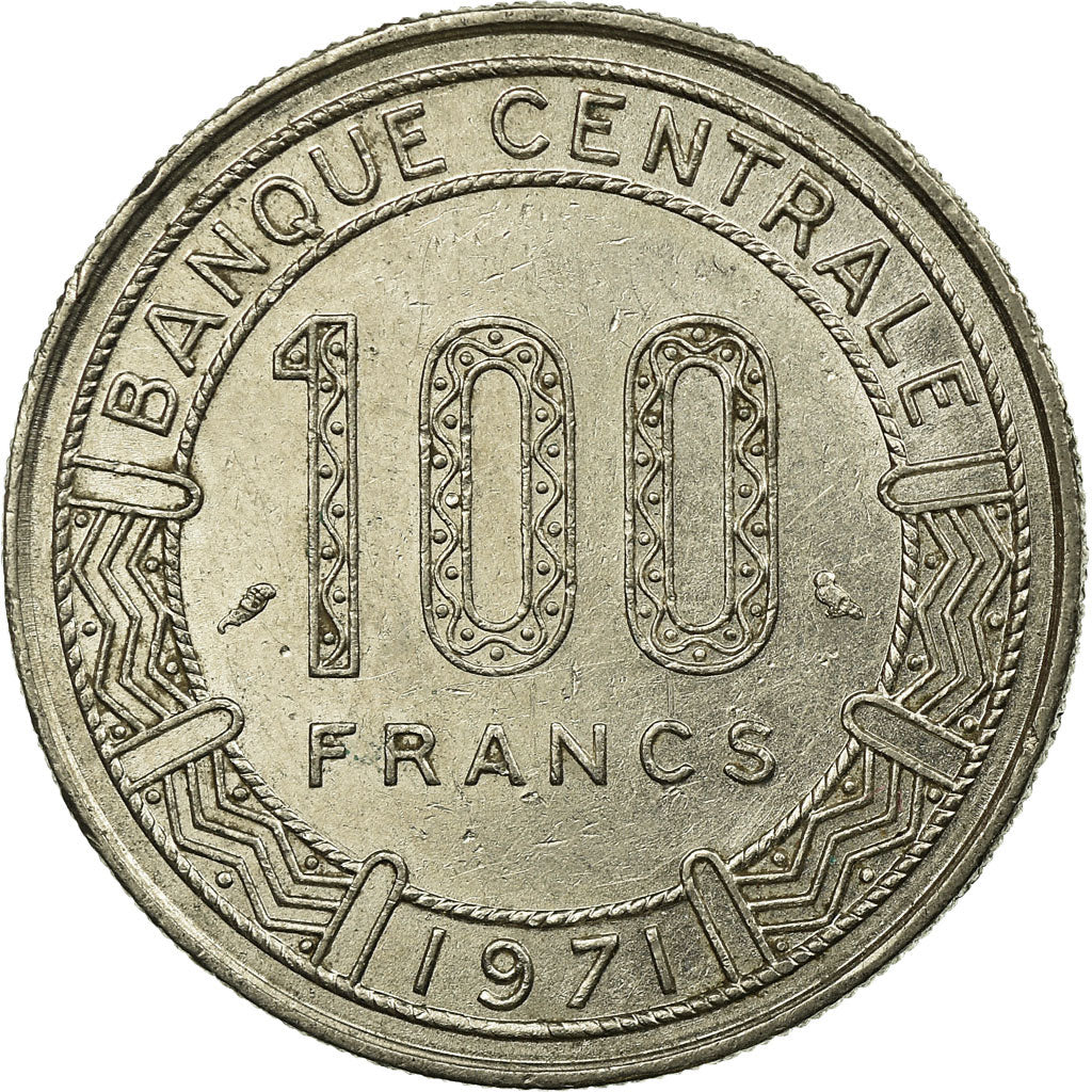 Coin, Chad, 100 Francs, 1971, Paris, EF(40-45), Nickel, KM:2