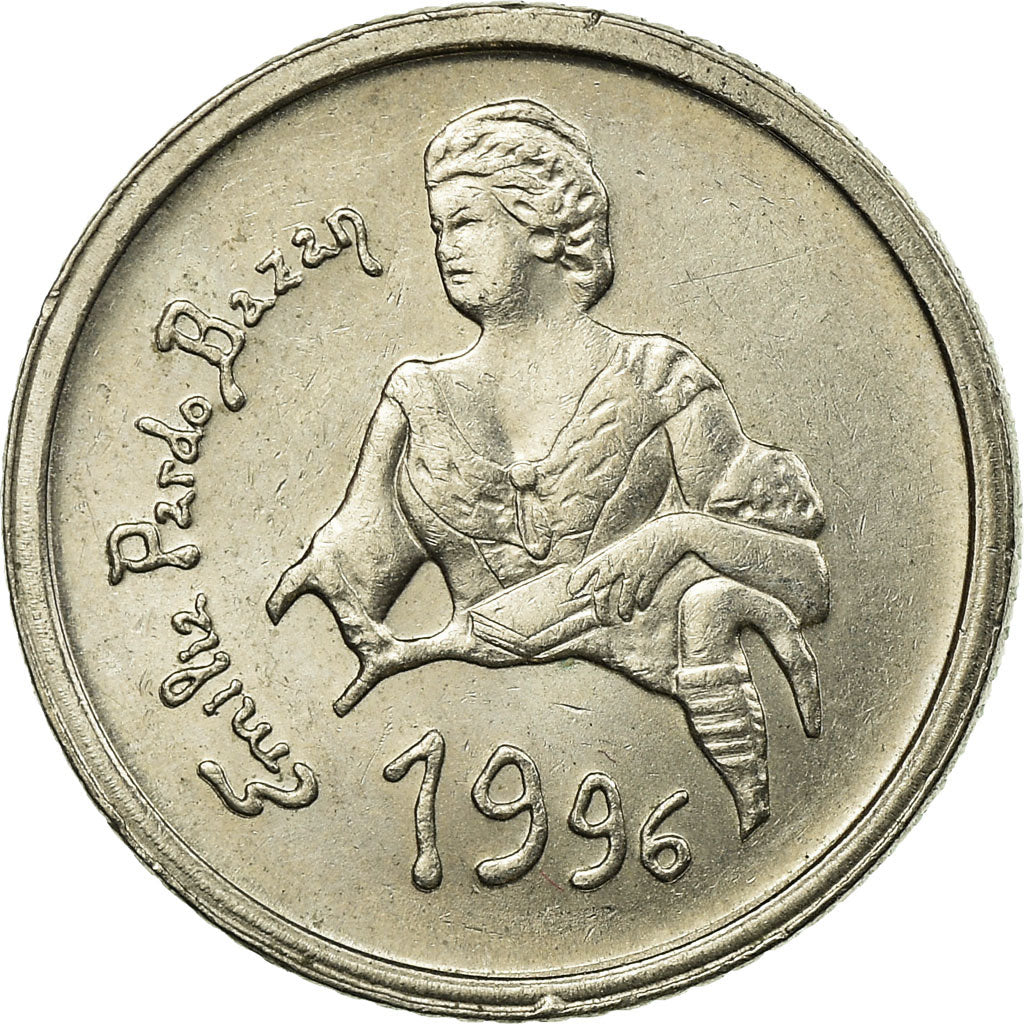 Coin, Spain, Juan Carlos I, 10 Pesetas, 1996, EF(40-45), Copper-nickel, KM:961