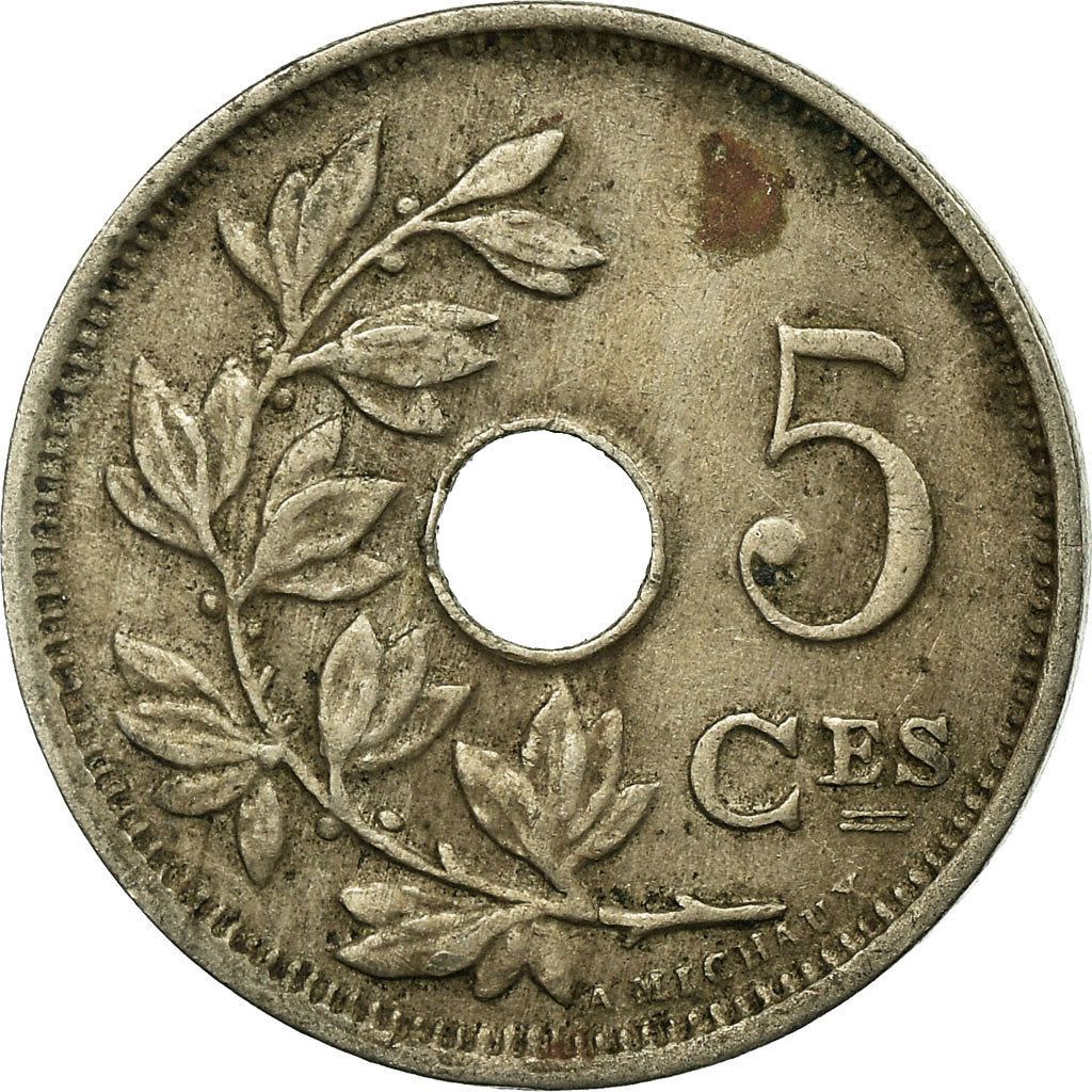 Munten, België, 5 Centimes, 1913, FR+, Copper-nickel, KM:66