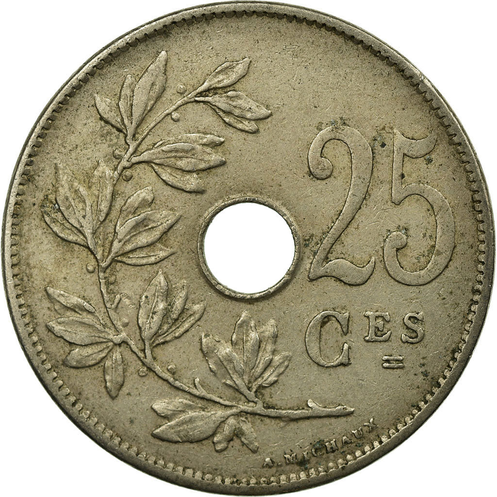 Moneda, Bélgica, 25 Centimes, 1920, MBC, Cobre - níquel, KM:68.2
