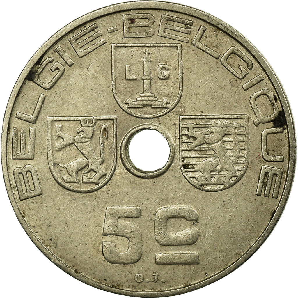 Coin, Belgium, 5 Centimes, 1939, EF(40-45), Nickel-brass, KM:111