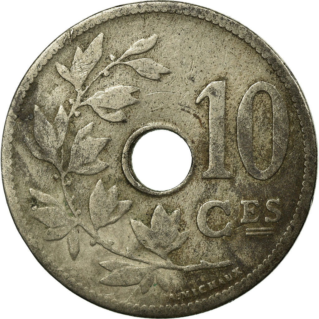 Moneda, Bélgica, 10 Centimes, 1904, MBC, Cobre - níquel, KM:52