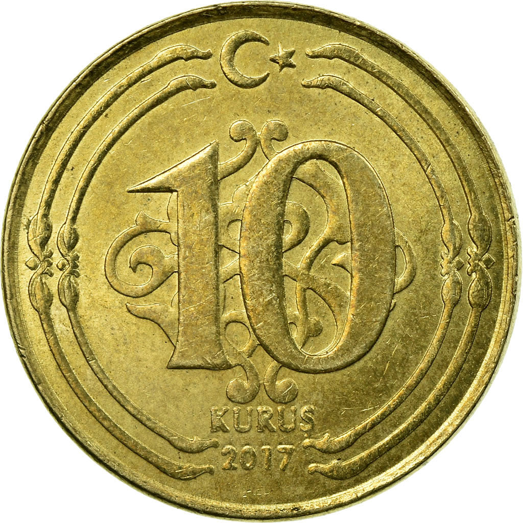 Munten, Turkije, 10 Kurus, 2017, ZF, Tin