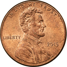 Coin, United States, Cent, 2015, EF(40-45), Copper Plated Zinc
