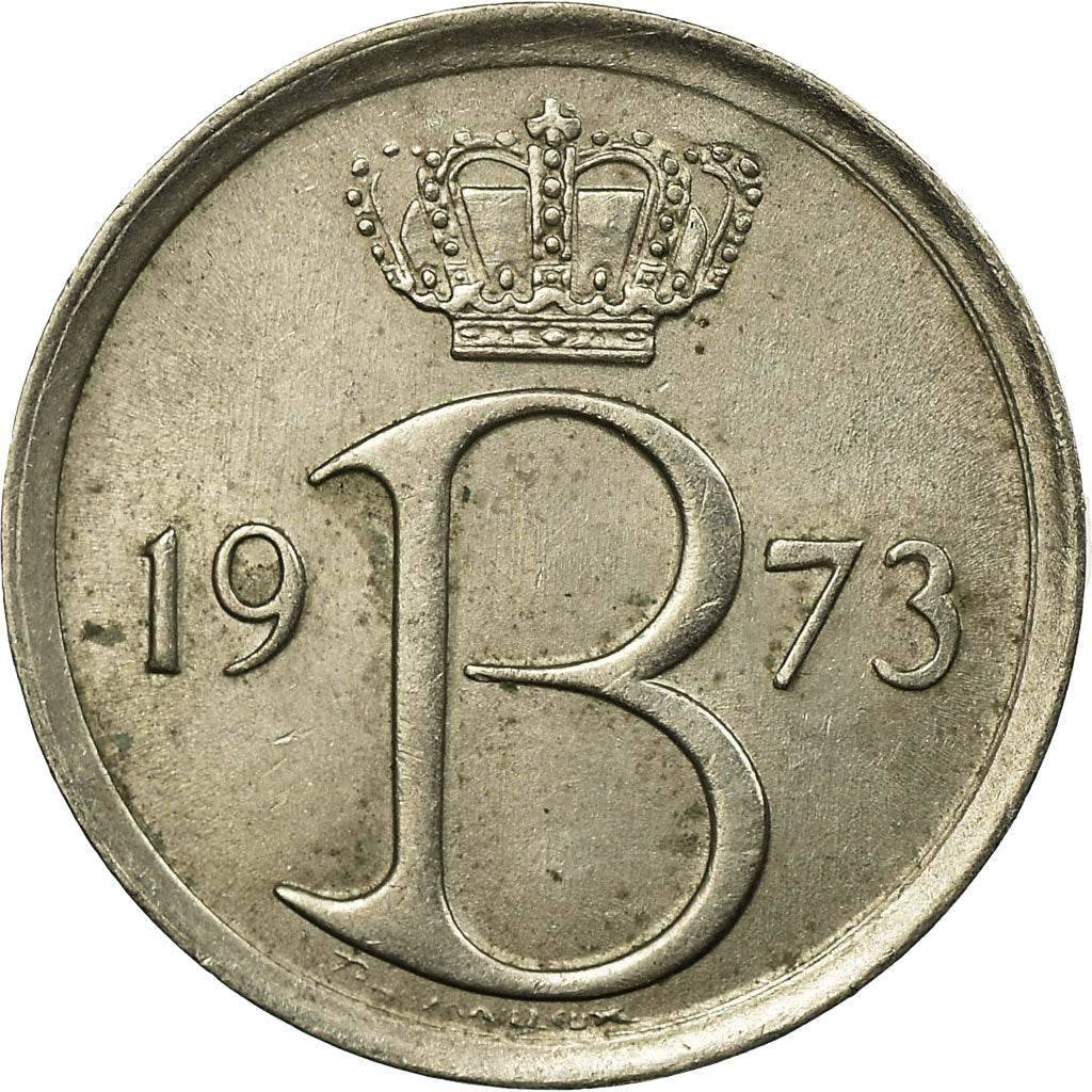 Coin, Belgium, 25 Centimes, 1973, Brussels, EF(40-45), Copper-nickel, KM:154.1