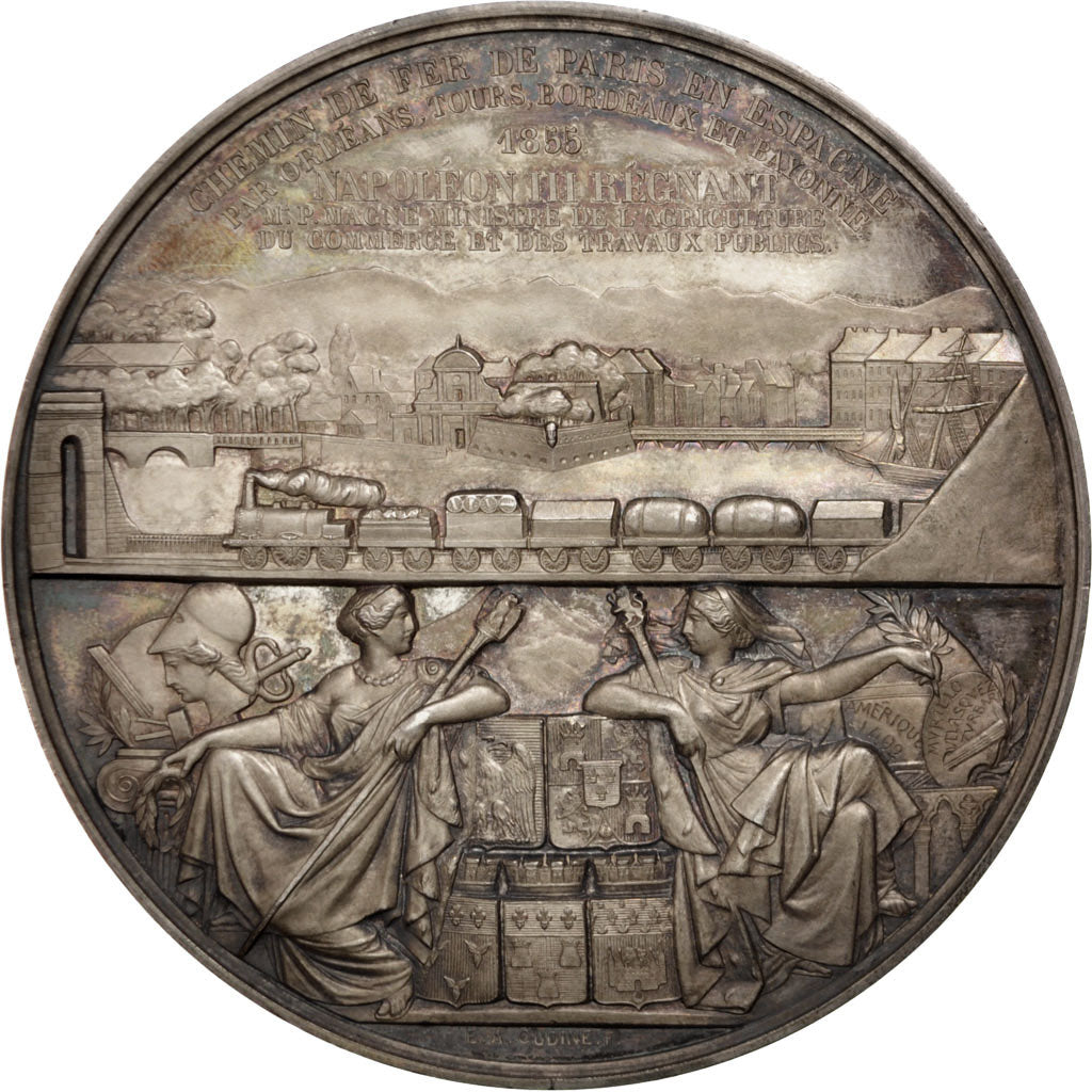 Napoléon III, Chemin de fer de Paris en Espagne, Médaille
