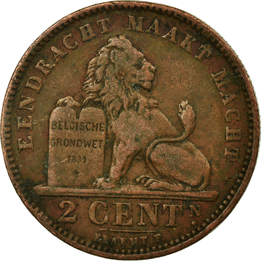 Coin, Belgium, 2 Centimes, 1902, VF(30-35), Copper, KM:36