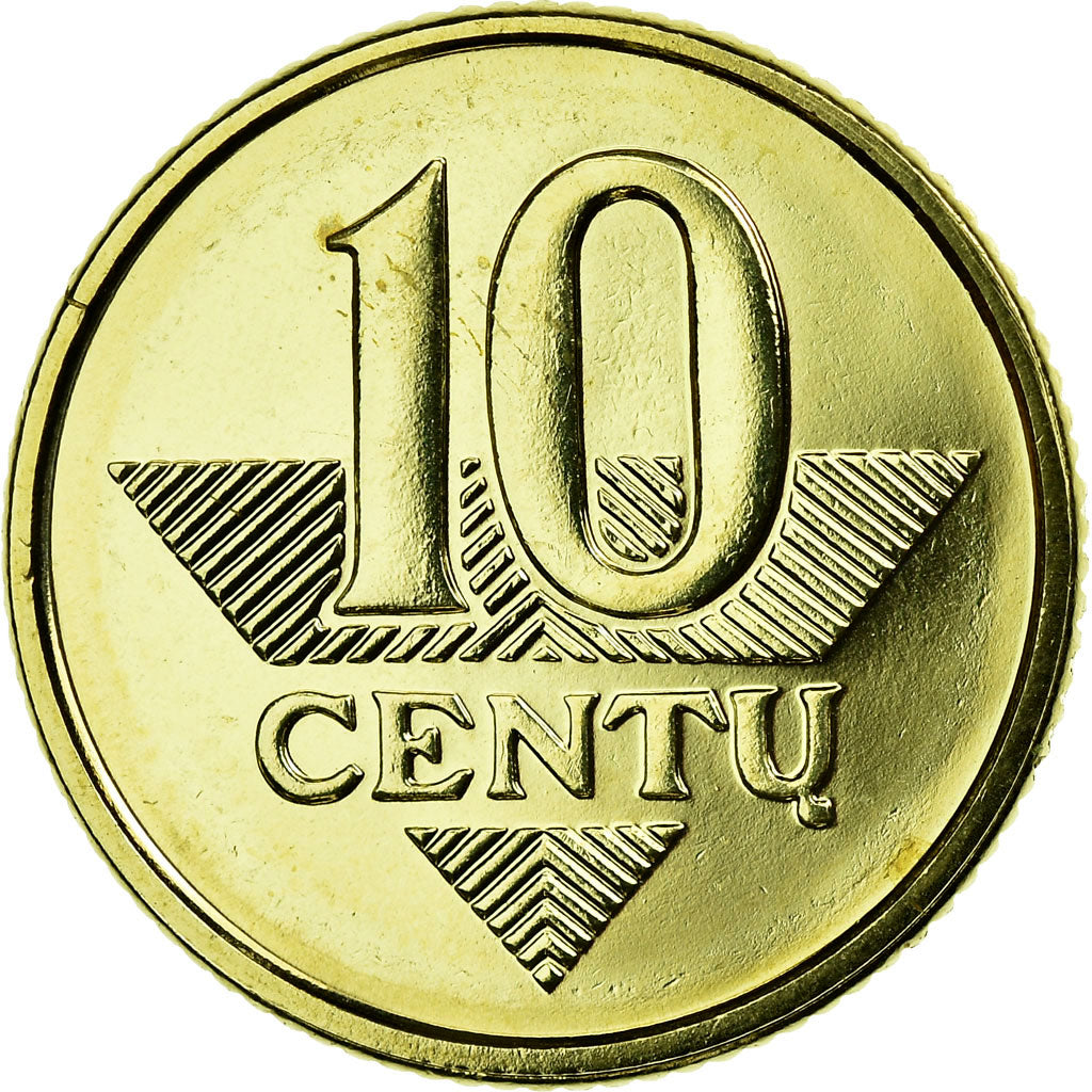 Coin, Lithuania, 10 Centu, 2013, MS(63), Nickel-brass, KM:106