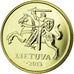 Munten, Lithouwen, 10 Centu, 2013, UNC-, Nickel-brass, KM:106