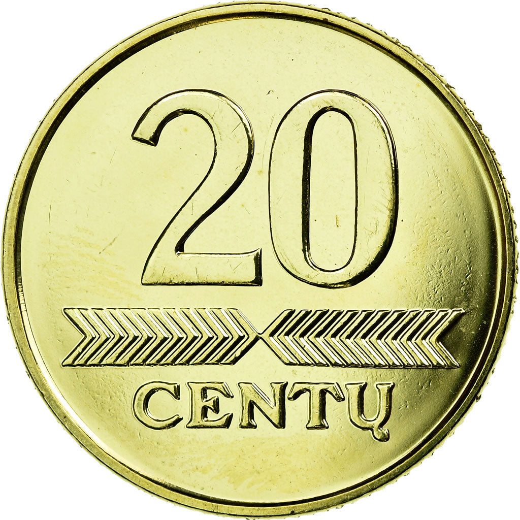 Coin, Lithuania, 20 Centu, 2013, MS(63), Nickel-brass, KM:107