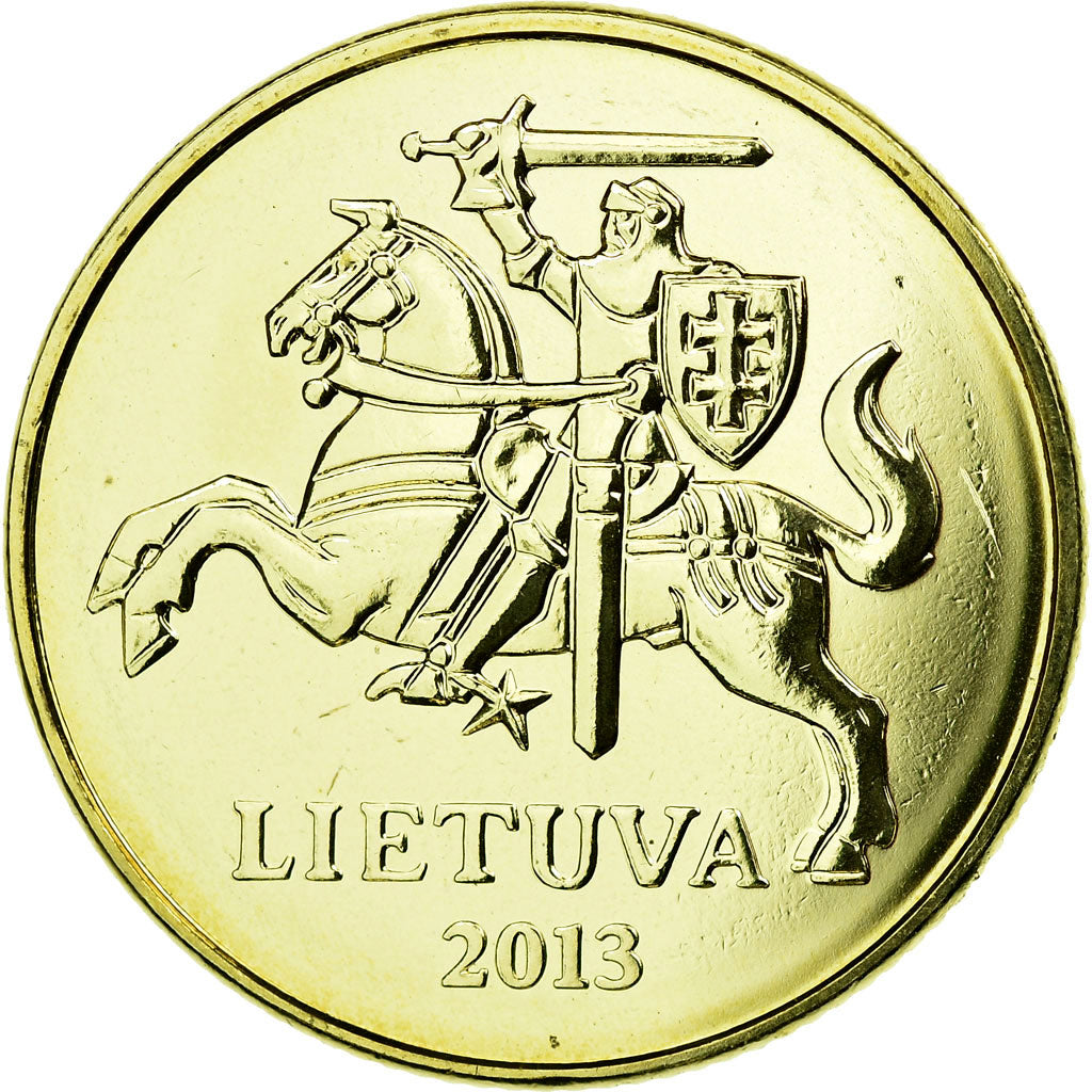 Moneda, Lituania, 20 Centu, 2013, SC, Níquel - latón, KM:107