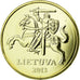 Moneda, Lituania, 20 Centu, 2013, SC, Níquel - latón, KM:107