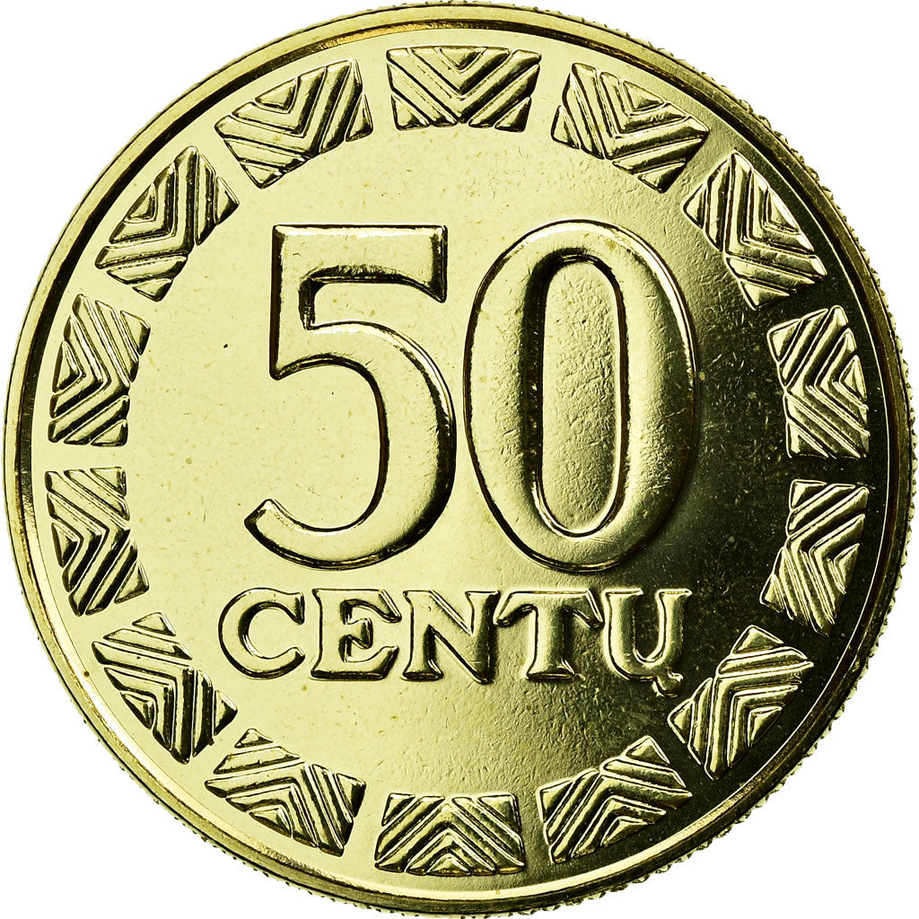 Munten, Lithouwen, 50 Centu, 2013, UNC-, Nickel-brass, KM:108