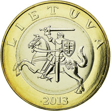 Coin, Lithuania, 2 Litai, 2013, MS(63), Bi-Metallic, KM:112