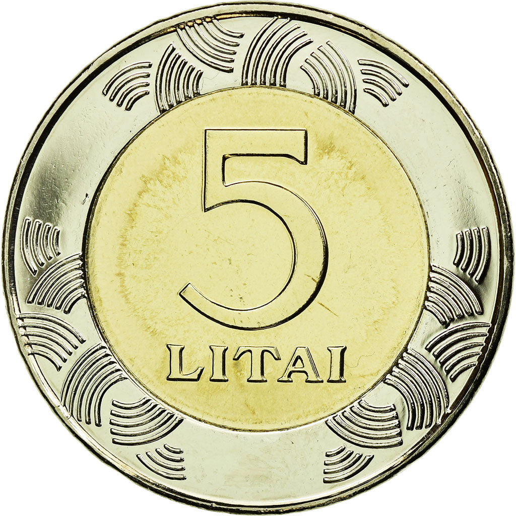 Moneda, Lituania, 5 Litai, 2013, SC, Bimetálico, KM:113
