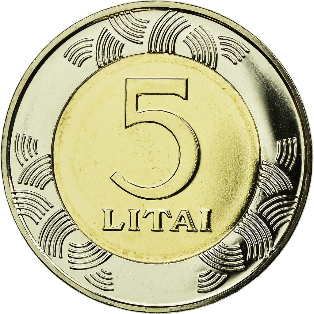 Coin, Lithuania, 5 Litai, 2013, MS(63), Bi-Metallic, KM:113