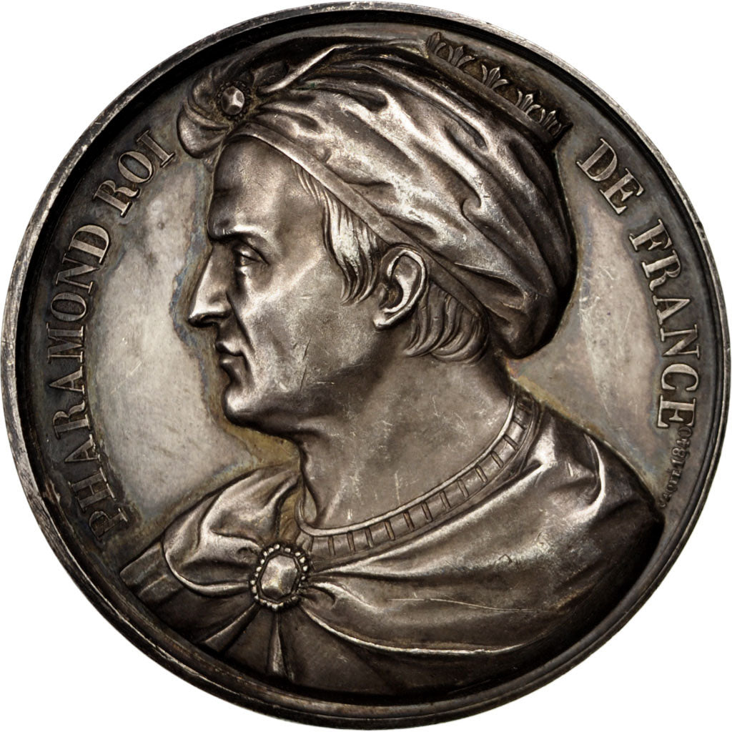 France, Medal, Pharamond, History, Caqué, AU(50-53), Copper