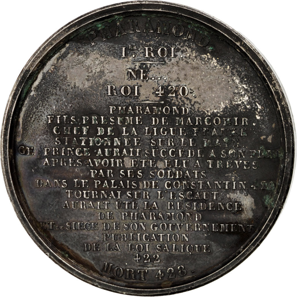 France, Medal, Pharamond, History, Caqué, AU(50-53), Copper