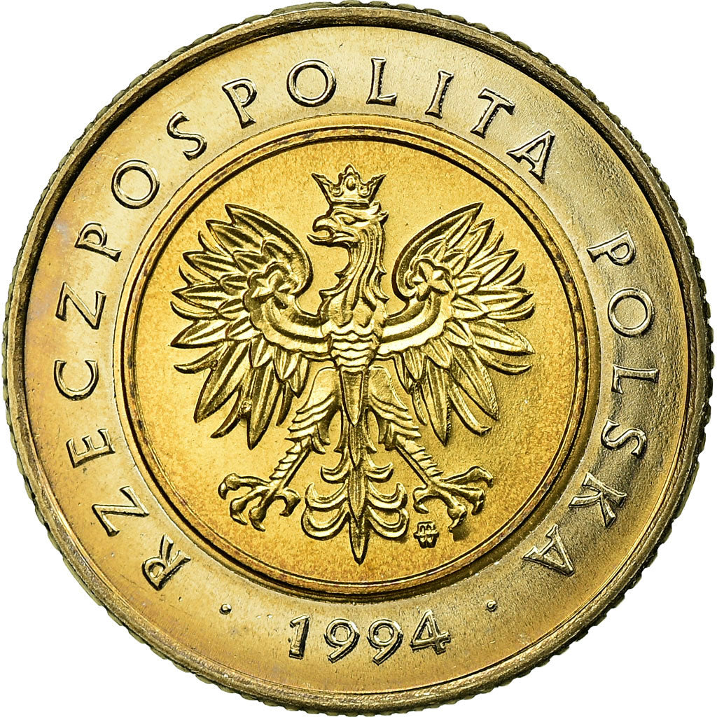 Münze, Polen, 5 Zlotych, 1994, Warsaw, VZ, Bi-Metallic, KM:284