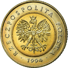 Münze, Polen, 5 Zlotych, 1994, Warsaw, VZ, Bi-Metallic, KM:284