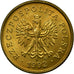 Coin, Poland, 5 Groszy, 1992, Warsaw, AU(55-58), Brass, KM:278