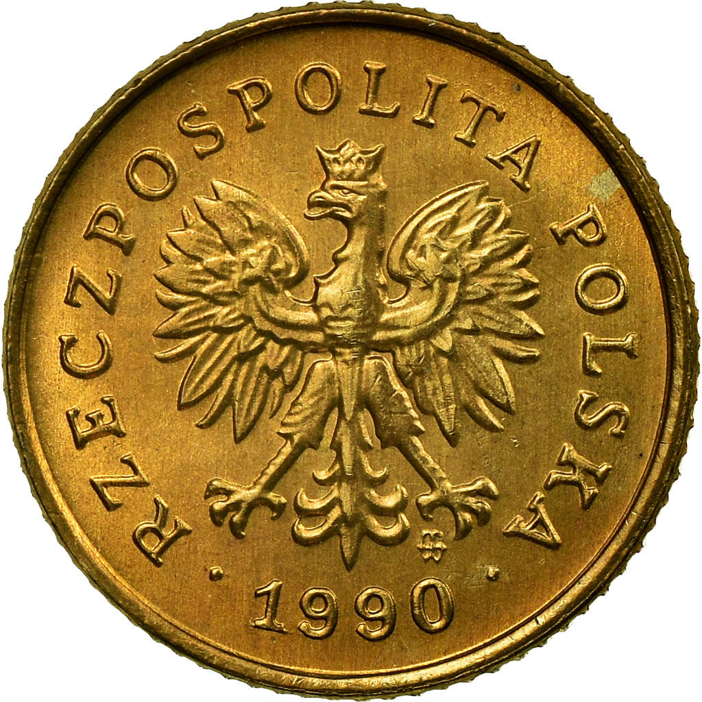 Monnaie, Pologne, Grosz, 1990, Warsaw, SUP, Laiton, KM:276