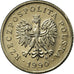 Moeda, Polónia, 20 Groszy, 1990, Warsaw, AU(55-58), Cobre-níquel, KM:280