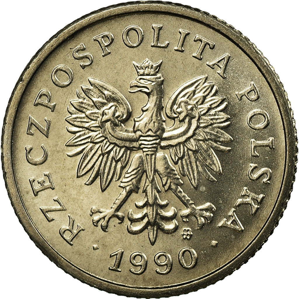 Moneta, Polonia, 20 Groszy, 1990, Warsaw, SPL-, Rame-nichel, KM:280