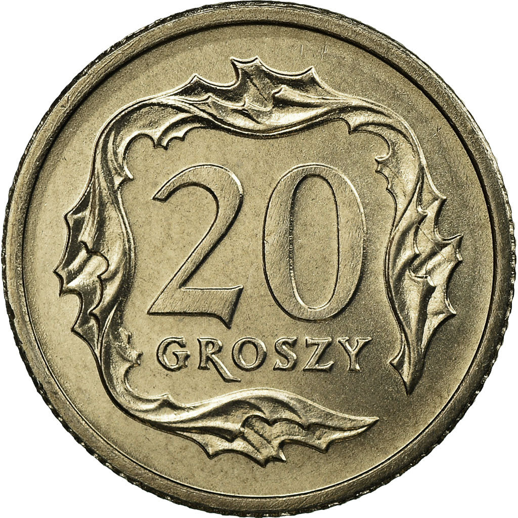 Moneta, Polonia, 20 Groszy, 1990, Warsaw, SPL-, Rame-nichel, KM:280