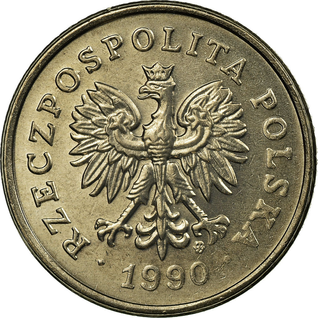 Münze, Polen, 50 Groszy, 1990, Warsaw, VZ, Copper-nickel, KM:281