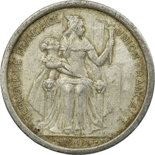 Coin, FRENCH OCEANIA, 2 Francs, 1949, EF(40-45), Aluminum, KM:3