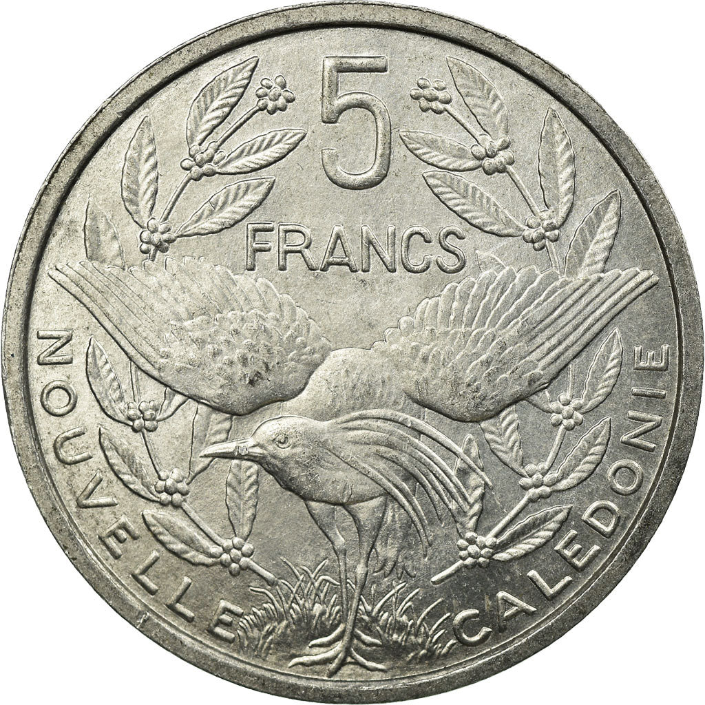 Coin, New Caledonia, 5 Francs, 1952, Paris, AU(55-58), Aluminum, KM:4