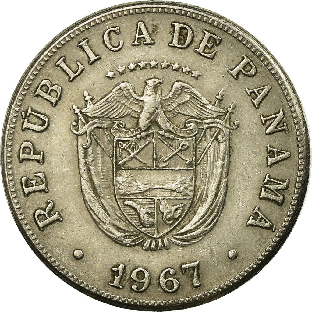 Coin, Panama, 5 Centesimos, 1967, EF(40-45), Copper-nickel, KM:23.2